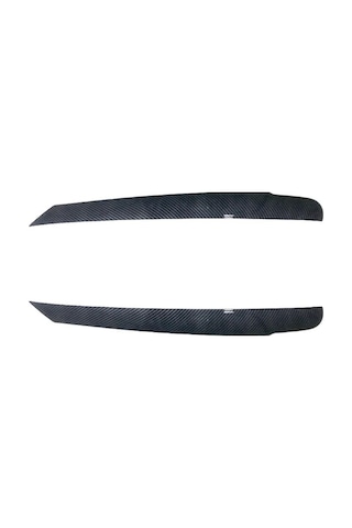 Volkswagen Touran 2012 İçin 2 Adet Araba Ön Far Kaş Çıkartması, Karbon Fiber Deseni