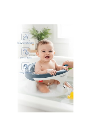 Babyjem Yandan Açılır Banyo ve Mama Oturağı İndigo Mavi
