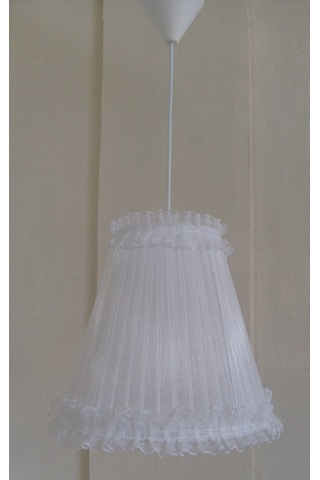 N-52 Beyaz Organze Yatak Odası Çocuk Ve Bebek Odası Avize Beyaz Beyaz