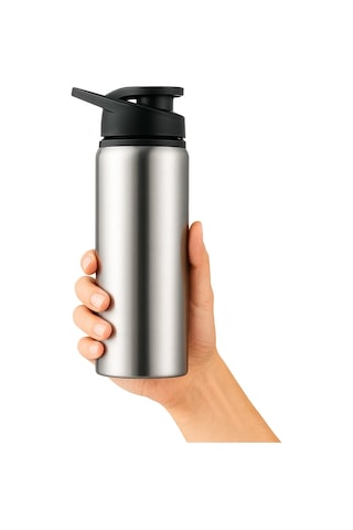 Perlotus 700 Ml Çelik Sporcu Matara Sıcak-soğuk Tutmaz Askı Kapaklı Suluk Gri