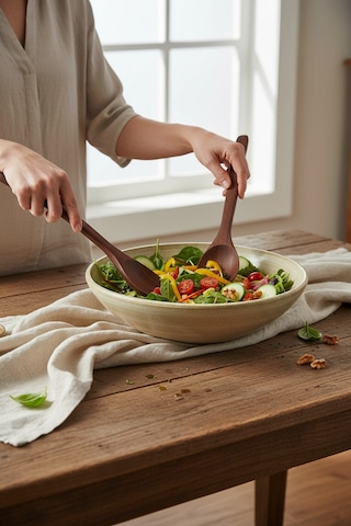 Akayev Akasya 2li Salata Kaşık Seti