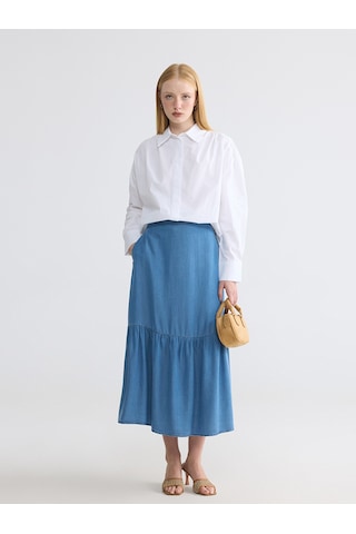 Lcw Modest Beyaz Regular Fit Kadın Gömlek