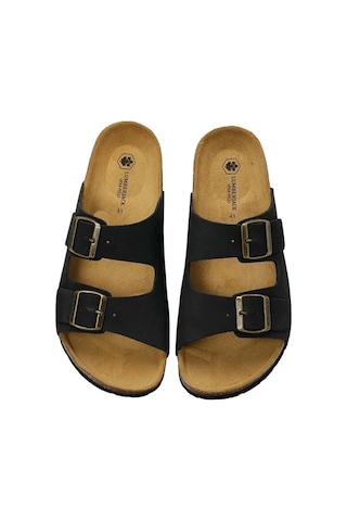 Lumberjack Mendy Lth 5fx Hakiki Deri Erkek Terlik Siyah Siyah