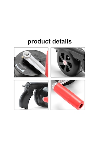 Jeehugo Dışarıda Manually Çalışan Yangın Açıcı Blower, Kamp Ve Barbekü İçin Taşınabilir Yardımcı Aygıt, Mavi Renkli Çok Renkli