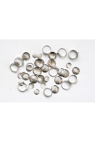 Yüzük Süzgeçi 100 Adet Büyük Boy / Gümüş Rengi