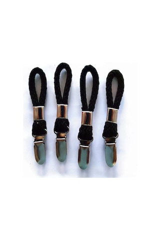 Kosona 4'lü Siyah Pamuk-metal Çekmeceli Duvar Takımı - 5 Kg Yüke Dayanıklı, Ev Dekoru İçin Çok Amaçlı Kıyafet/havlu Asıcı Siyah