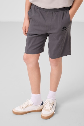 Taş-antrasit Pamuklu Oversize Fit Dokuma Hafif Esnek Chino Erkek Çocuk Şort Takım - 11276 Taş