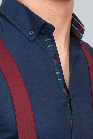 Tudors Düz Bordo Erkek Pantolon Askısı-Bordo