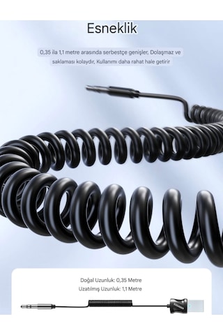 Bluetooth 5.0 Aux 3.5 Mm Araç Kiti Yeni Nesil Şık Hızlı Son Nesil