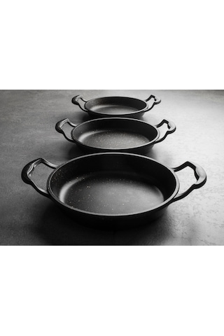 Sava Home 3'lü Döküm Sahan Seti Yumurta Sahanı 18-20-22 Cm, Üçlü