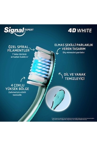 Diş Fırçası 4d White Expert, 7 Zorlu Lekeyi Kaldırma Özelliği