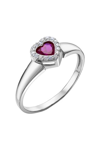 Main Dizzain 925 Gümüş Kalp Yüzük 48241600 Gri