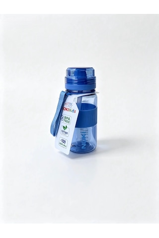 Noki Kids 400 Ml Okul Öncesi Ve İlkokul Tritan Pipetli Su Matarası Sızdırmaz Askılı Mavi