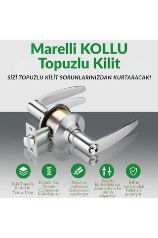 Marelli Kollu Tip Siyah Topuzlu Amerikan Tipi, Otel Tipi Kilit Anahtarlı