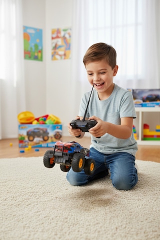 Örümcek Desenli Uzaktan Kumandalı Araba 1:20 Road King Full Fonksiyonlu Işıklı Off-road Rc Oyuncak Araba Çok Renkli