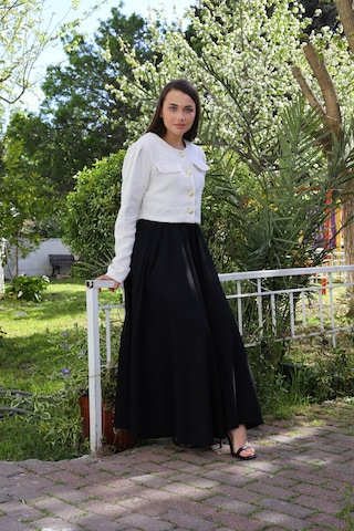 Beli Lastikli Süper Kloş Etek Siyah