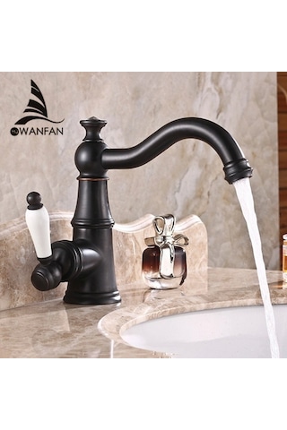 Wanfan Banyo Lavabo Bataryası Antik Siyah
