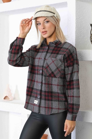 Nurneva Oduncu Kumaş Basic Model Gömlek Füme-füme Füme