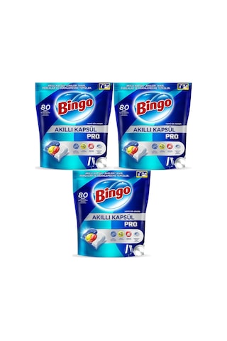 Bingo Akıllı Kapsül Pro Bulaşık Makinesi Deterjanı Tablet 240adet