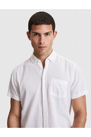 Pierre Cardin Erkek Beyaz Gömlek Kısa Kollu 50320933-vr013