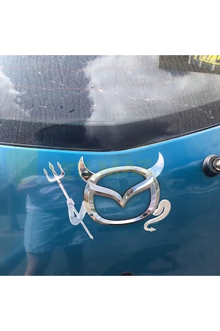 Volkswagen Opel Bmw Mercedes Toyota Honda Hyundai Şeytan Devil Logo 3D Oto Sticker Tüm Araçlar