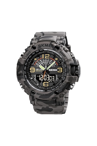 Skmeı Kuvars Dijital Elektronik Erkek Saati 3 Zaman Modu Tarih Hafta Çalar Saat Arka Aydınlatma 5atm Su Geçirmez Erkek Moda Spor Saatleri Bileklik Günlük Yaşam İş Erkekleri İçin Hediyeler Gri Kamuflaj Diğer
