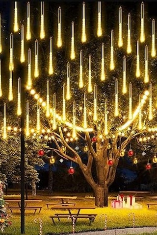 8 Tüp Gün Işığı Meteor Led Işık Yağmur Işıkları Eklenebilir IP65 Dış Mekan Dekoratif Yılbaşı Süsü Diğer