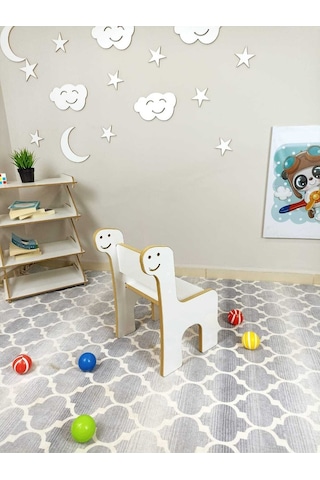 Miracle 3d Sırt Dayamalı Çocuk Sandalyesi Dinazor Figürlü Beyaz