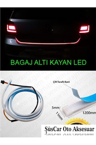 Bagaj Altı Kayar Kayan Led 7 Renkli Fonksiyonlu Su Geçirmez 120Cm