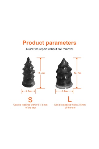 Padalink 10 Adet Büyük Boy Mantar Tırnaklı Lastik Tamir Çiviği - Elektrikli Araç, Motosiklet Vakum Lastikleri İçin Hızlı, Kayıp Olmayan Tamir