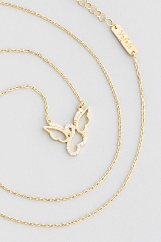 vefalı Bff 18 Ayar Sarı Altın Kaplama 48 Cm Gümüş Arkadaş Kolyesi