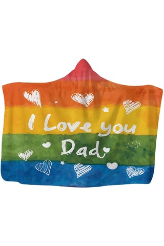 Homyl Kapüşonlu Battaniye Giyilebilir Şal Yatakhane Uyuklama Baba 130x150cm Çok Renkli