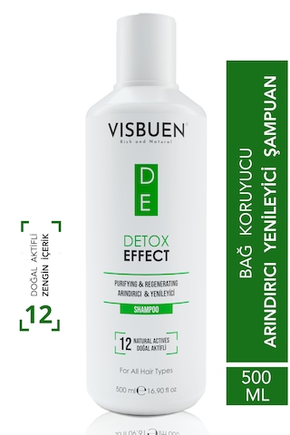 Visbuen Etkili 12 Doğal Aktifli Arındırıcı Koruyucu ve Onarıcı Şampuan 500 ML