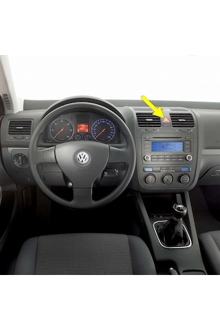 VW Jetta MK5 2006-2011 Dörtlü Flaşör Düğmesi İkaz Tuşu 1K0953509A