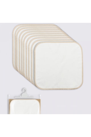 Bistyle Organik 20x20 10'lu Penye Mendil 90102 Ekru Ekru