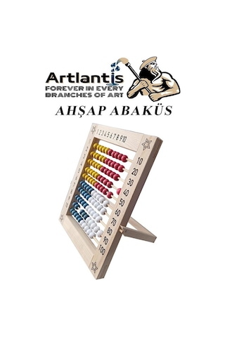 Artlantis Ahşap Mishap Naturel Sayı Sayma Boncuğu