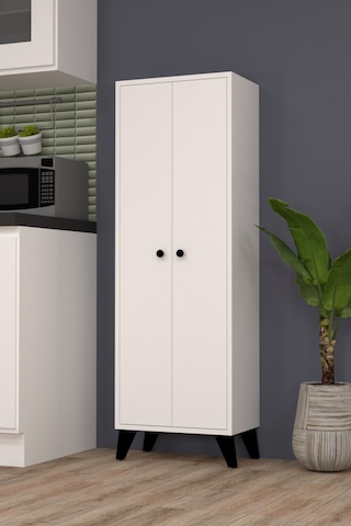 İlkay 2 Kapaklı 5 Raflı Mutfak Dolabı Beyaz