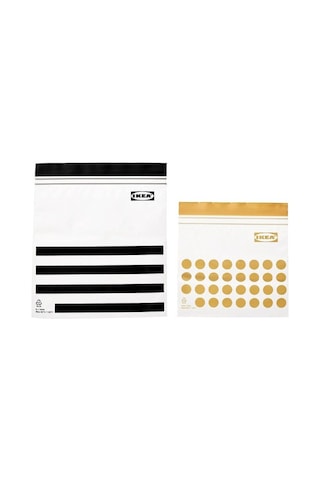 Ikea Istad Kilitli Buzdolabı Poşeti 60'lı 18 X 19 Cm / 15 X 13 Cm Siyah Sarı