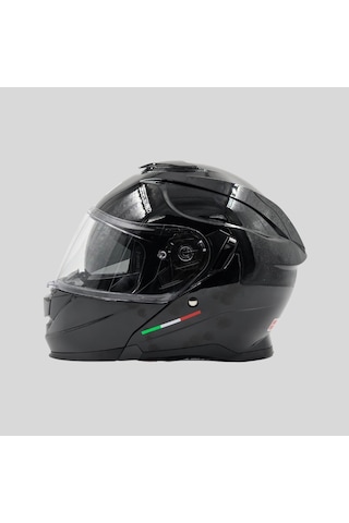 Arwic AR935 Parlak Çene Açılır Ece-R 22.06 Motosiklet Kaskı Siyah
