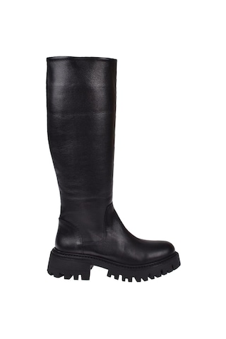 Castle Black Hakiki Deri Binici Kadın Çizme Sk-23900 Siyah Siyah