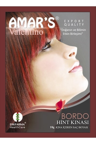 Amar's Kına İçeren Saç Boyası 12 x 10 G Bordo