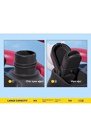 Maoyaya Sevimli Ve Taşın Çiftçiçki Büyük Göbek Termos Fincan Siyah Siyah