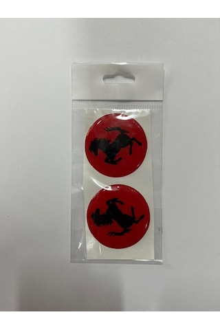 Motosiklet Damla Etiket Ferrari Kırmızı Sticker 5x5cm