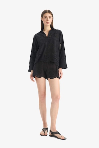 Defacto Regular Fit Brode Plaj Şortu-fall İn Love E0599ax25smbk27 Siyah