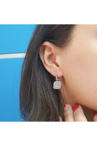 Lova 1,03 Karat Baget Pırlanta Küpe - 3030054