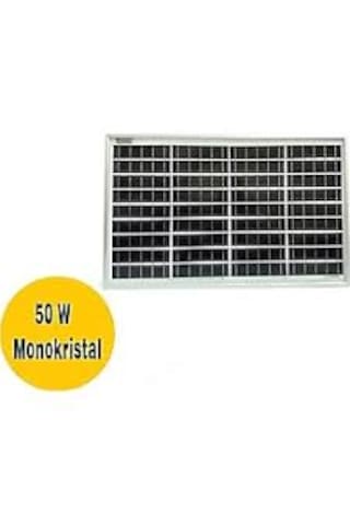 50 Watt Monokristal Güneş Paneli 1. Sınıf A Class