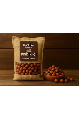 BlackSea Organics Çiğ Fındık İçi 2025 Yeni Mahsul Katkısız Doğal 1 KG