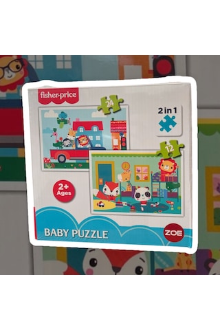 Fisher Price Bebek Puzzle Baby Puzzle 2 İn 1 24 Ve 12 Parça 2+