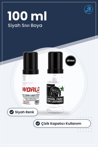 Deri Boyası Sıvı Siyah 100ml Mont Çanta Cüzdan Çizik Kapatıcı Yen 100 ML