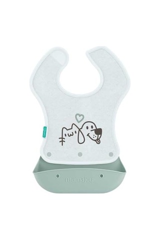 2-in-1 Katlanır Mama Önlüğü / Powder Green Genel